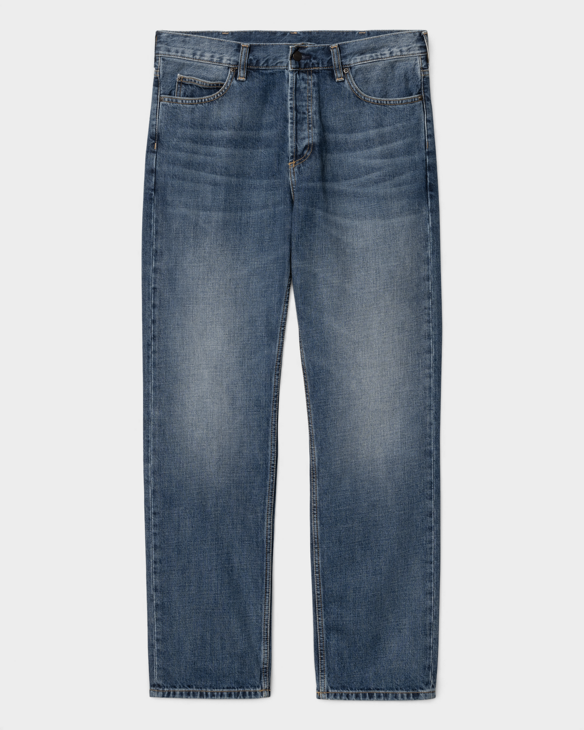 Carhartt Marlow Pants - Blue, Dark Used Wash, flat-lay, second view