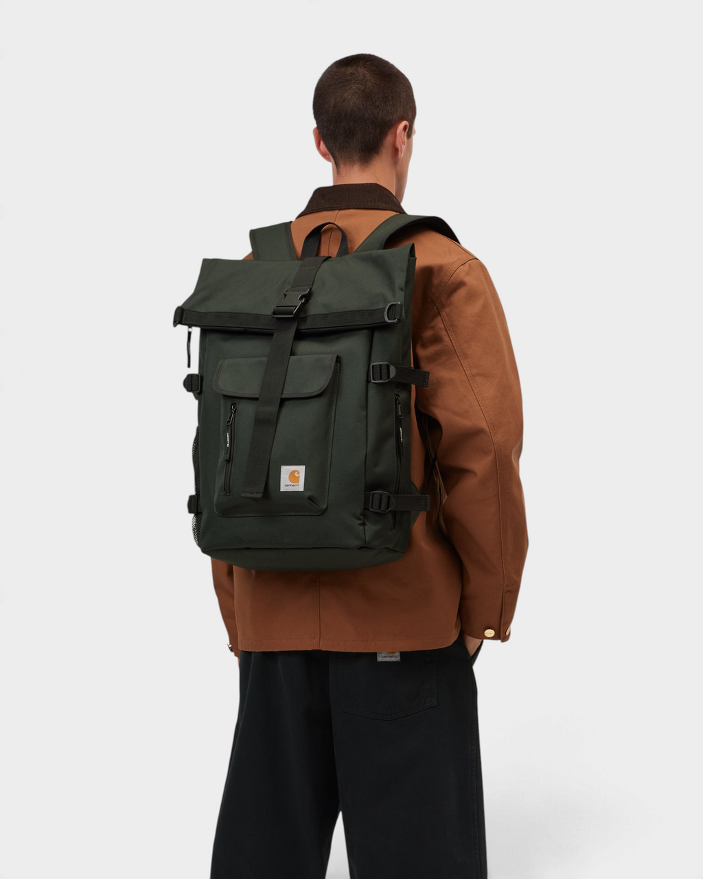 Carhartt Philis Backpack - Raven, worn by a model