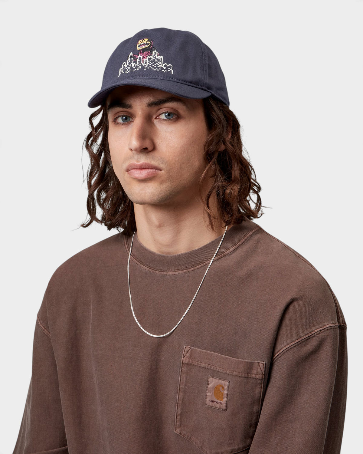 Carhartt Wiptopia 2 Cap - Shady Purple, worn by a model