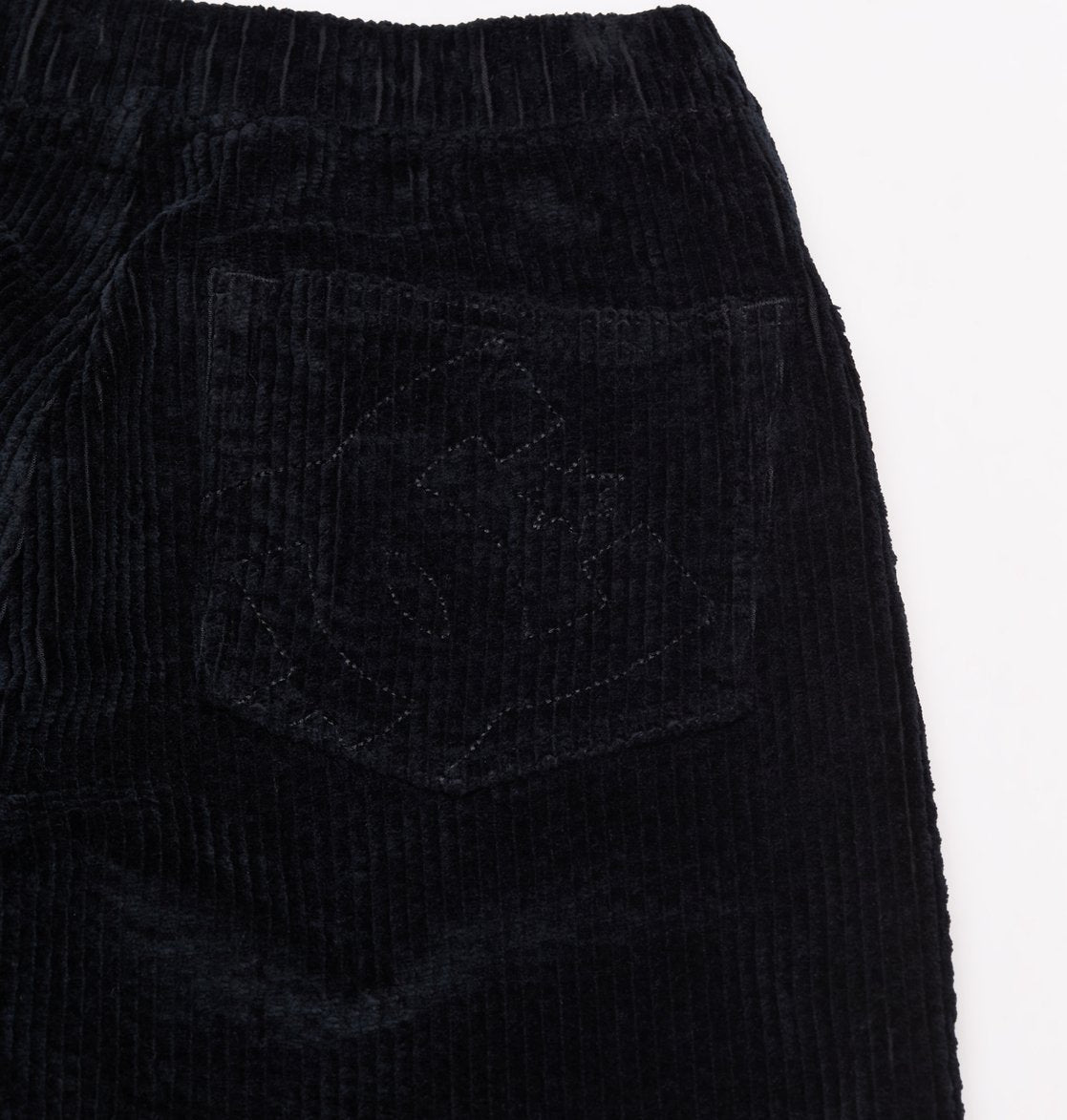 DC Barrel Cord kids trousers in black, wide-leg corduroy trousers with an elasticated waist