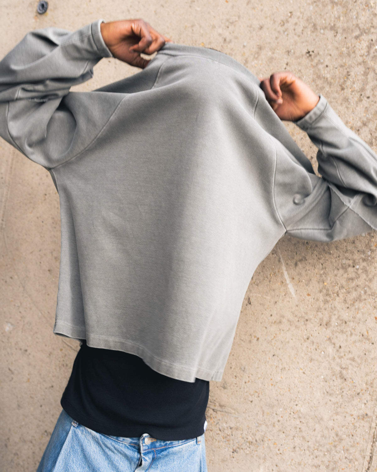Seventh Raglan Layered Top - Sage Fade
