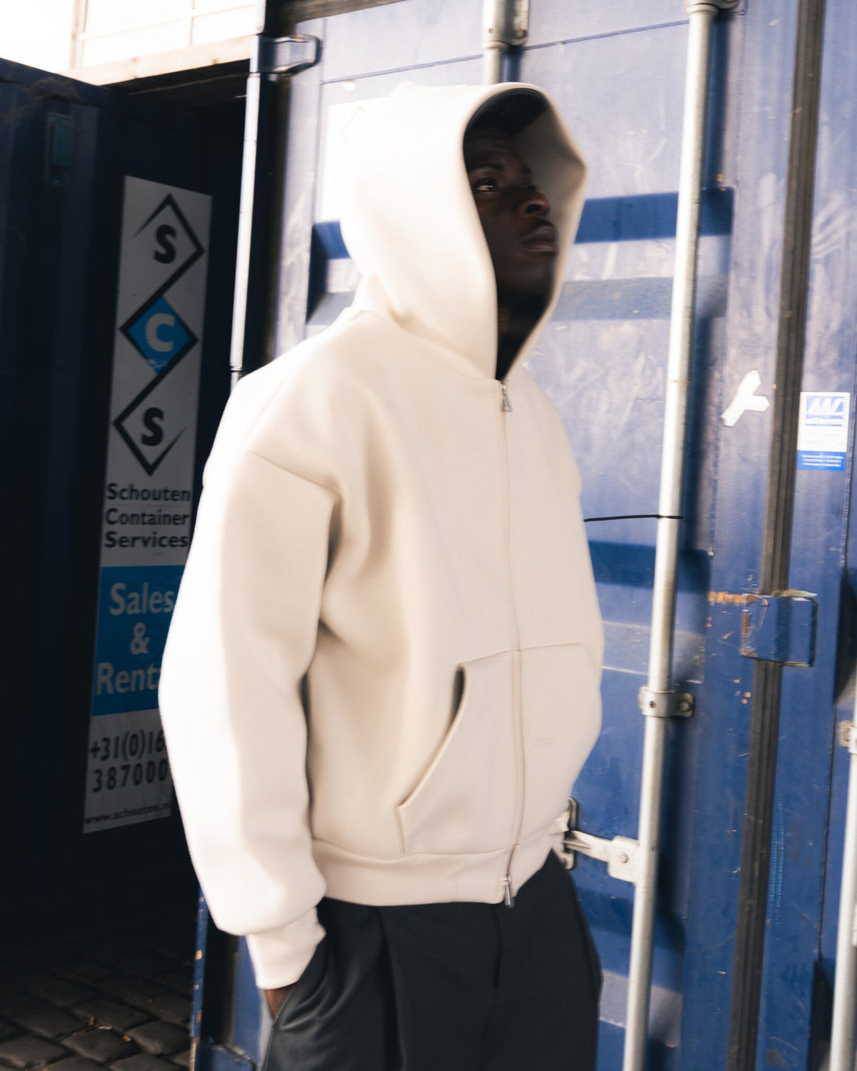 Seventh V2 Zipped Hoodie - Bone