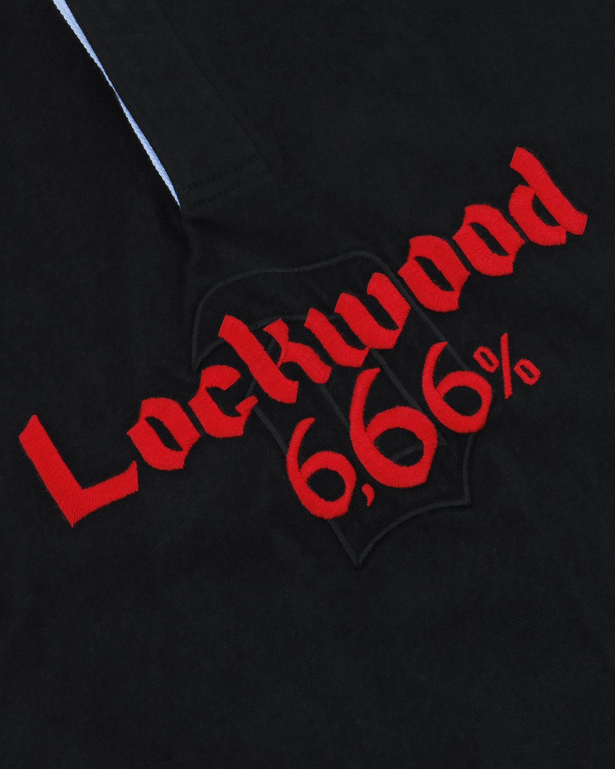 Lockwood x Duvel 666 Long-Sleeve Rugby Polo - Black/Red