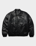 HUF x Three 6 Mafia Jacket - Black, front flat-lay, closed