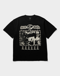 HUF x Three 6 Mafia Most Known Unknown T-Shirt - Washed Black, front flat-lay, three 6 mafia chain-frame photo print