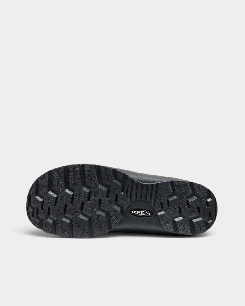 Lockwood Avenue Keen Jasper Shoes in Canteen/Birch, outsole with the black KEEN lugged rubber tread