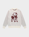 Lockwood Little Lamb Jacquard Knit Sweater - Off White/Burgundy
