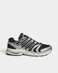 Lockwood Avenue adidas Adistar Control 5 sneakers in black and silver with open mesh and metallic overlays.
