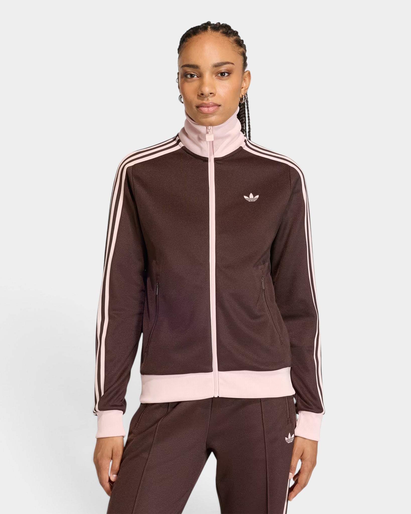 adidas Classic Track Top - Aurora Coffee/Sandy Pink – Lockwood Avenue