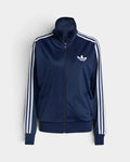 Lockwood Avenue adidas Adicolor Firebird loose track top in night indigo with white 3-Stripes and chest Trefoil logo