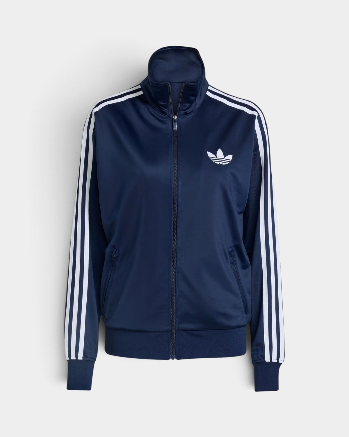 Lockwood Avenue adidas Adicolor Firebird loose track top in night indigo with white 3-Stripes and chest Trefoil logo