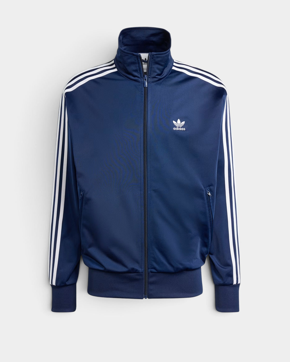 Lockwood Avenue adidas Adicolor Classics Firebird track top in night indigo tricot with white 3-Stripes and zip