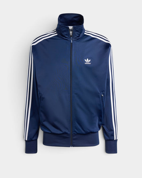 Lockwood Avenue adidas Adicolor Classics Firebird track top in night indigo tricot with white 3-Stripes and zip
