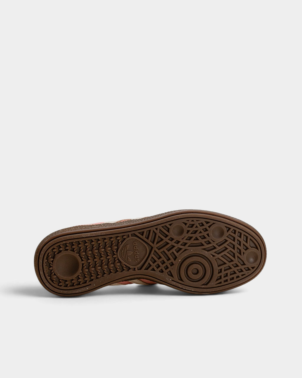 Lockwood Avenue adidas Handball Spezial W shoe showing the brown gum rubber outsole with detailed tread pattern