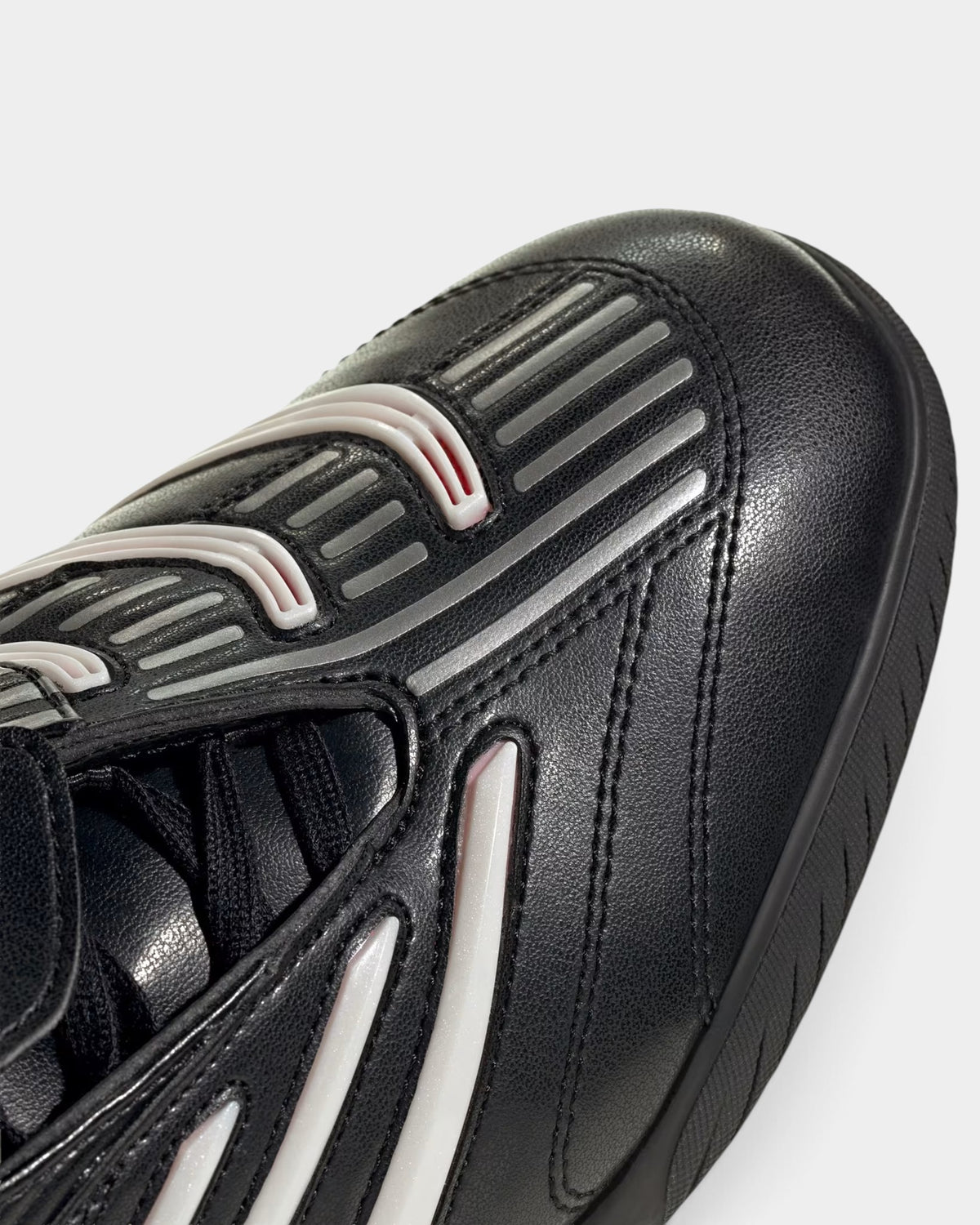 Lockwood Avenue adidas Predator Sala indoor futsal shoe in core black synthetic leather with white textured detailing.