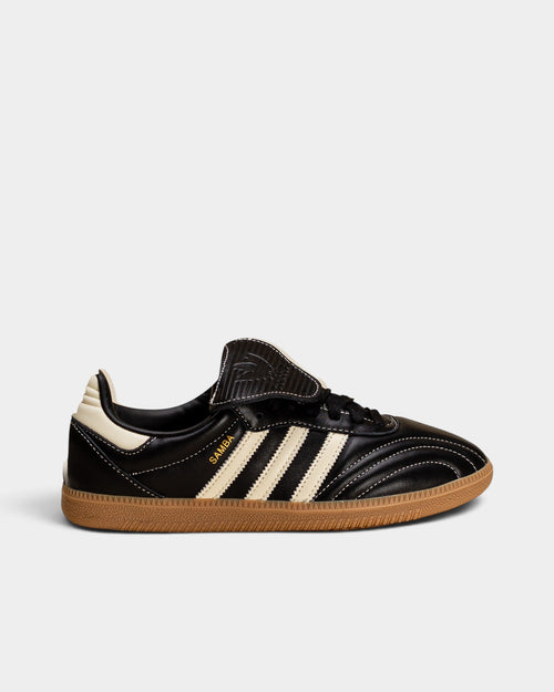 Lockwood Avenue adidas Samba LT women's sneakers in core black leather with a quilted toe and vintage gum sole.