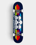 Lockwood Avenue Alien Workshop Spectrum 8.0 inch complete skateboard in navy with rainbow alien graphic