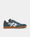 Lockwood Avenue Asics Leggerezza FB skateboarding shoes in blue leather with white stripes and a gum rubber sole.