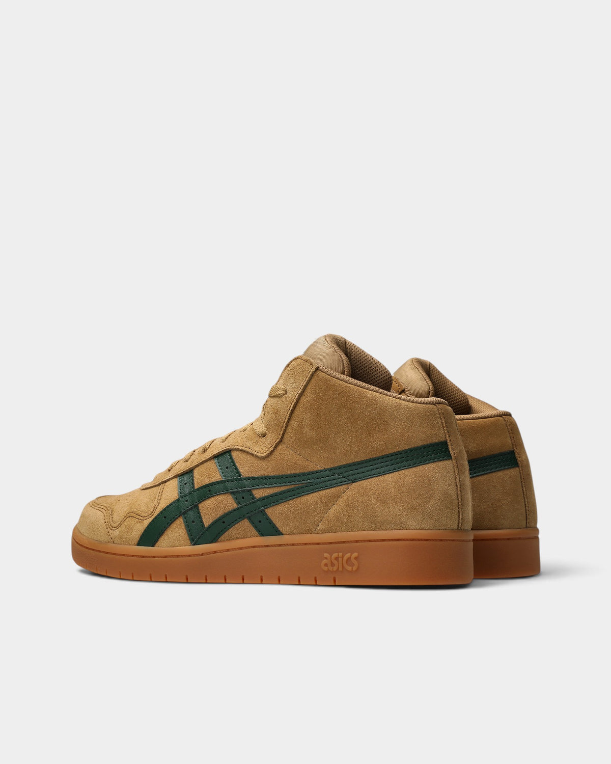 Lockwood Avenue Asics Skateboarding Japan Pro MT mid-top suede sneakers in tan with dark green side stripes