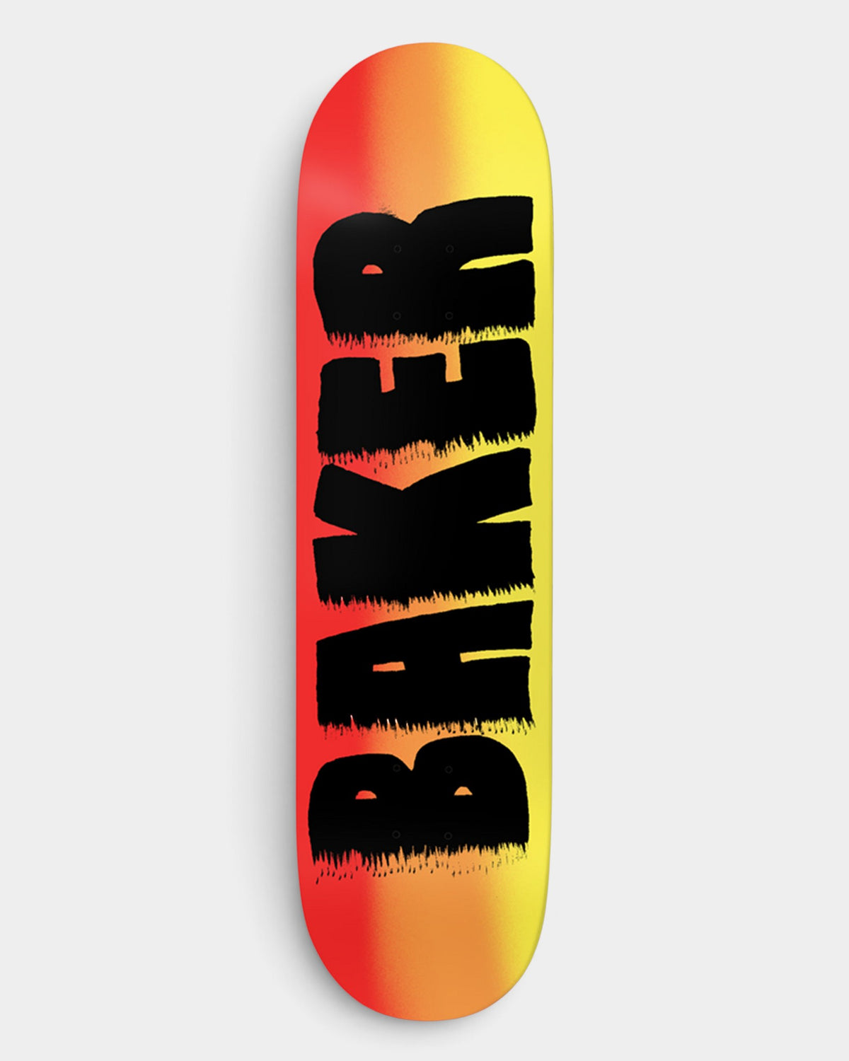 Lockwood Avenue Baker Theotis Beasley Jammys 8.0 inch skateboard deck with red and yellow gradient and black logo