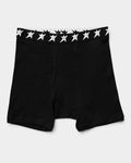 Lockwood Avenue black cotton boxer briefs featuring a white elastic waistband with a repeating C-Star logo pattern.