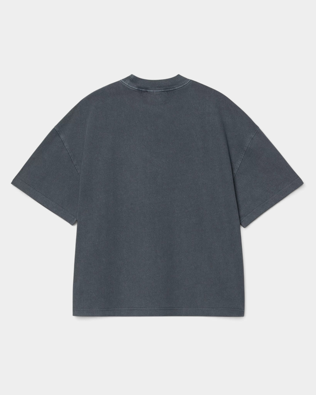 Lockwood Avenue Carhartt Benton loose fit short sleeve t-shirt in garment-dyed charcoal cotton jersey, back view.