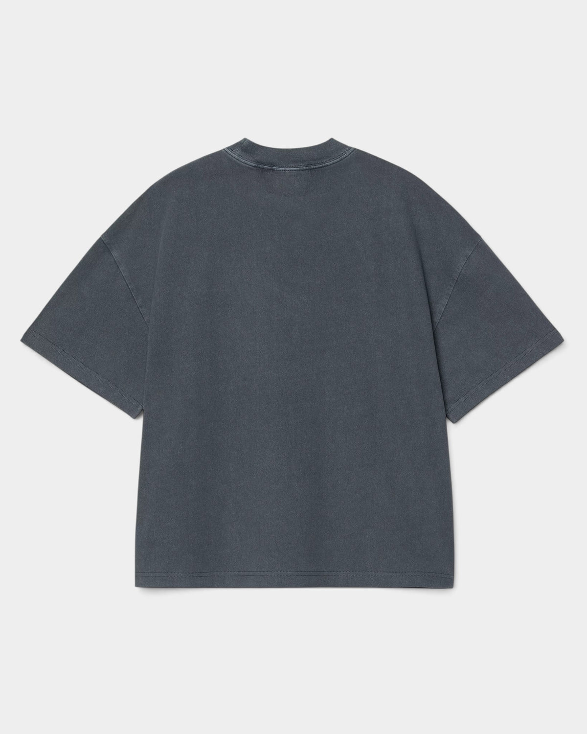 Lockwood Avenue Carhartt Benton loose fit short sleeve t-shirt in garment-dyed charcoal cotton jersey, back view.