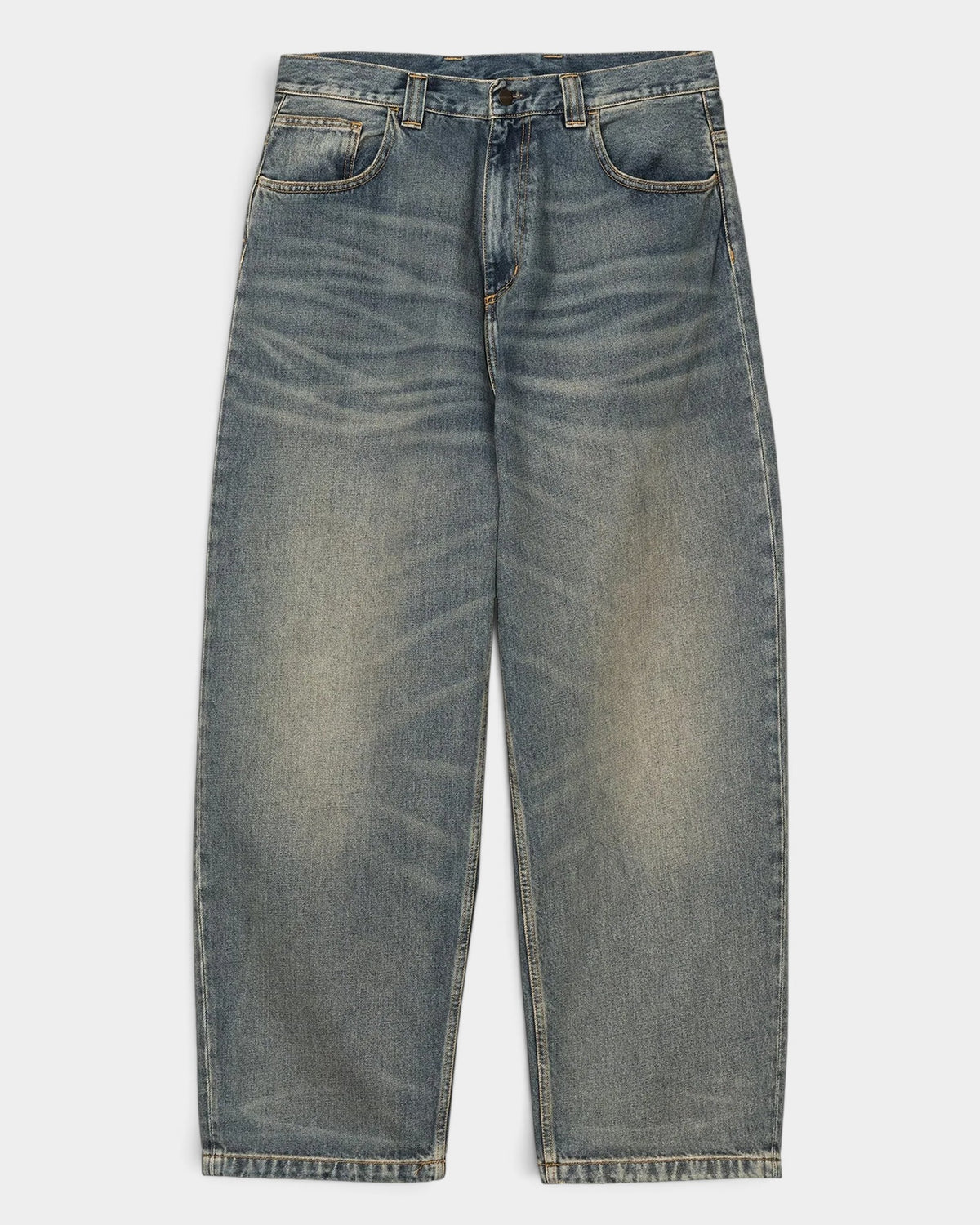 Lockwood Avenue Carhartt Brandon loose straight fit jeans in stone bleached light blue denim with five-pocket design