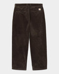 Lockwood Avenue Carhartt Evan dark brown corduroy trousers with back pockets and square logo label
