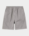Lockwood Avenue Carhartt Flint shorts in grey organic cotton twill with an elasticated drawstring waist.