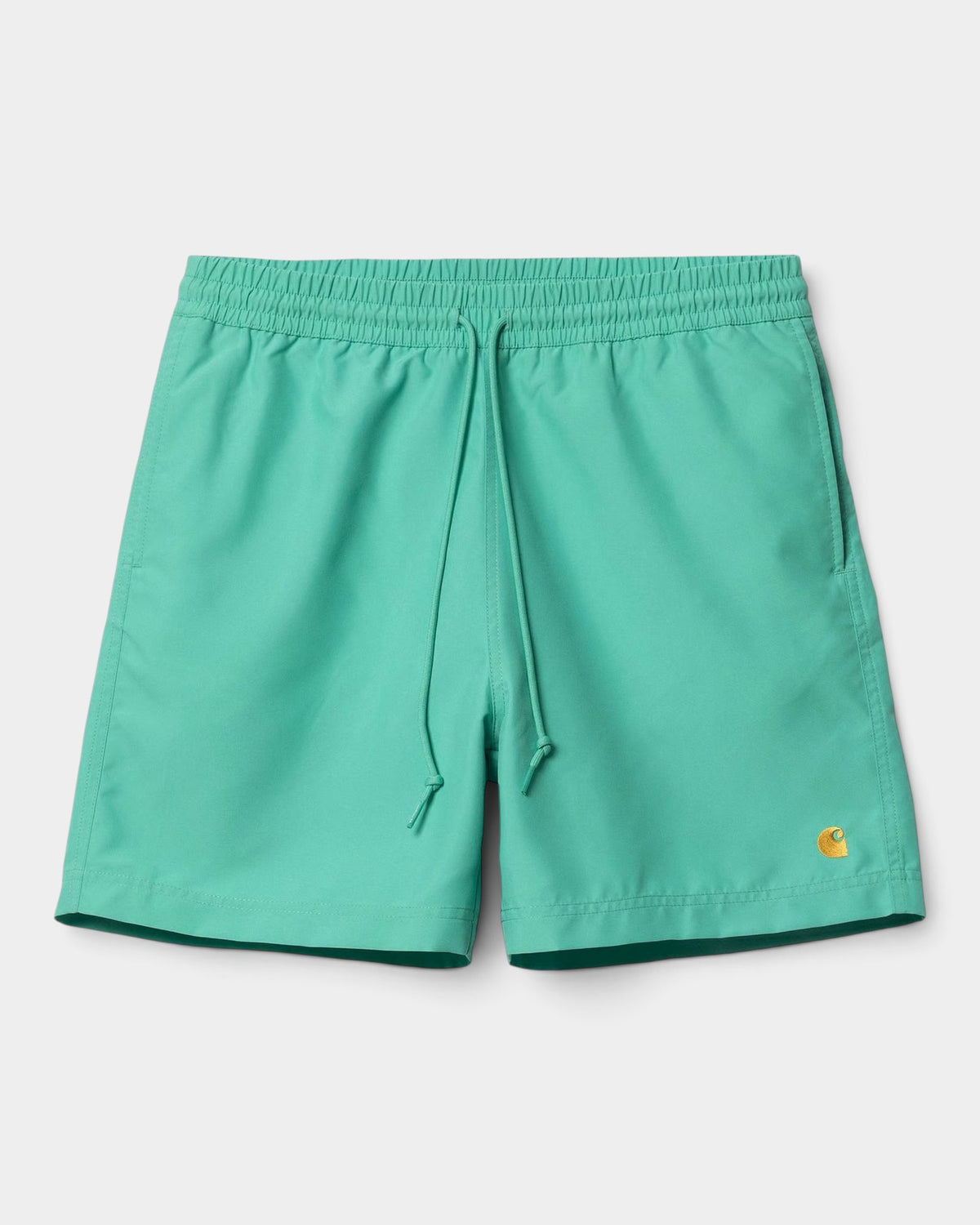 Lockwood Avenue Carhartt Chase swim trunks in bright green quick-drying polyester with an embroidered logo