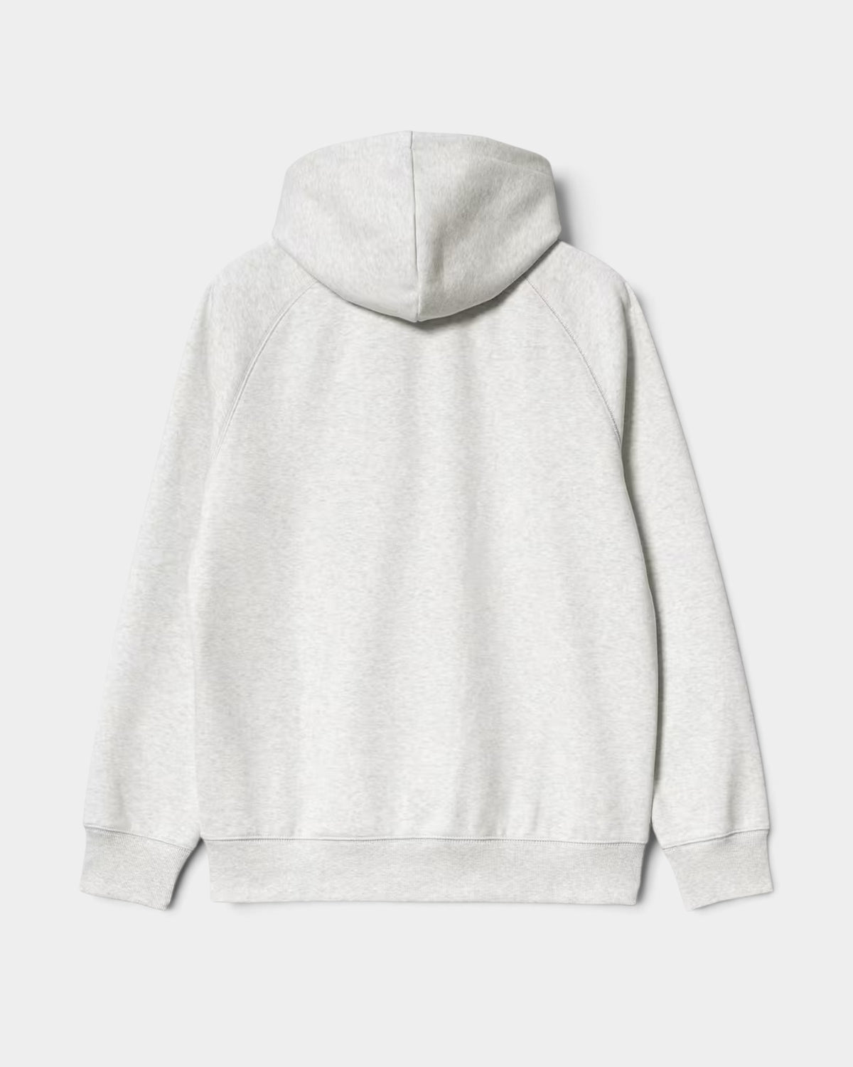 Lockwood Avenue Carhartt Hooded Chase Jacket in grey heathered polycotton jersey with a back view of the hood