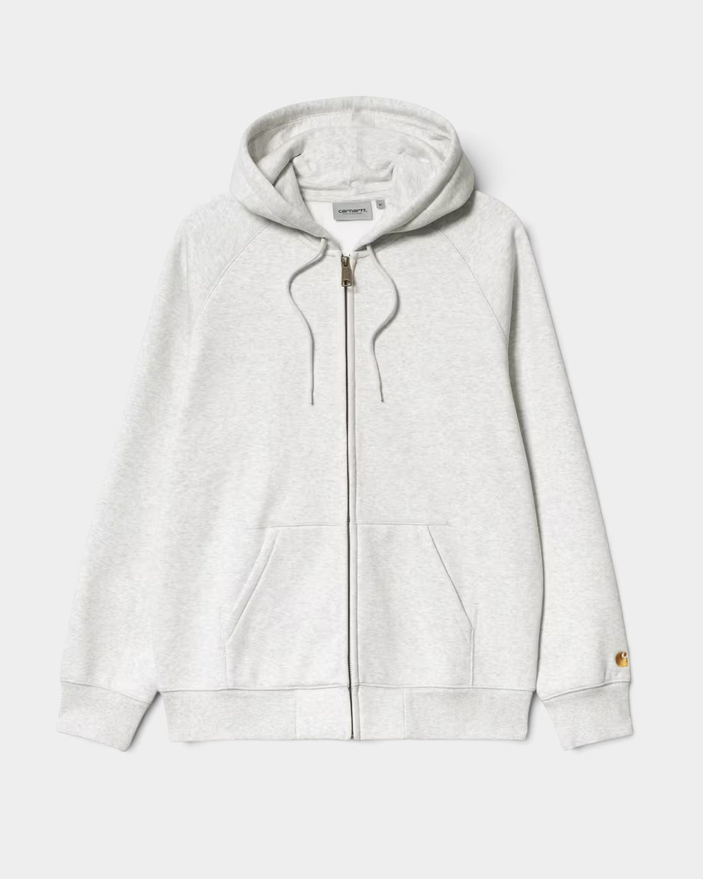 Lockwood Avenue Carhartt Hooded Chase Jacket in light grey heather polycotton jersey with a front zip and hood