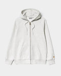 Lockwood Avenue Carhartt Hooded Chase Jacket in light grey heather polycotton jersey with a front zip and hood