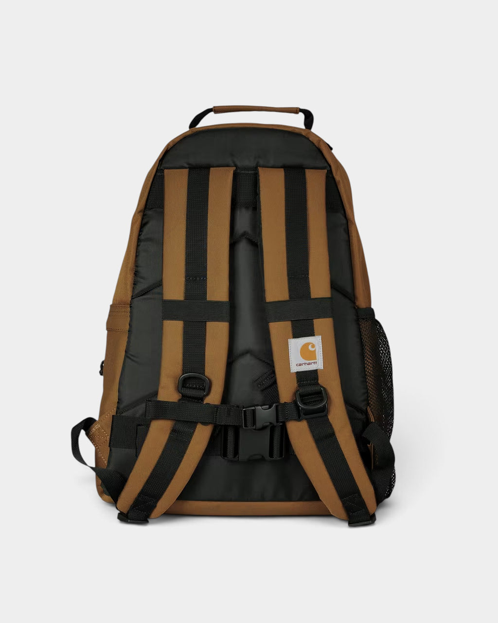 Lockwood Avenue Carhartt Kickflip backpack in brown and black, showing padded shoulder straps and back panel.