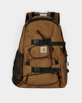 Lockwood Avenue Carhartt Kickflip brown recycled polyester skate backpack with front board straps and mesh side pocket