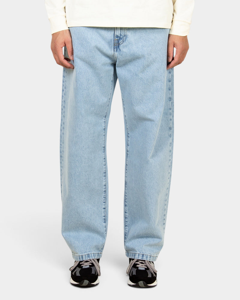 Lockwood Avenue Carhartt Landon loose tapered jeans in bleached light blue denim with a five-pocket design