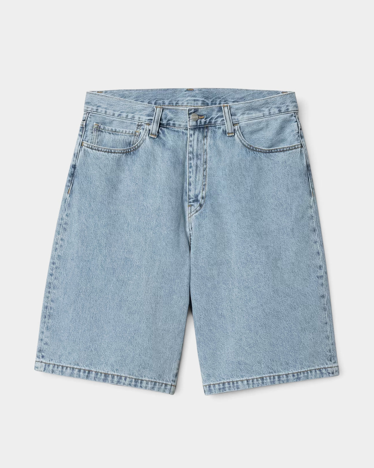 Lockwood Avenue Carhartt Landon loose fit denim shorts in a bleached light blue wash with five-pocket styling