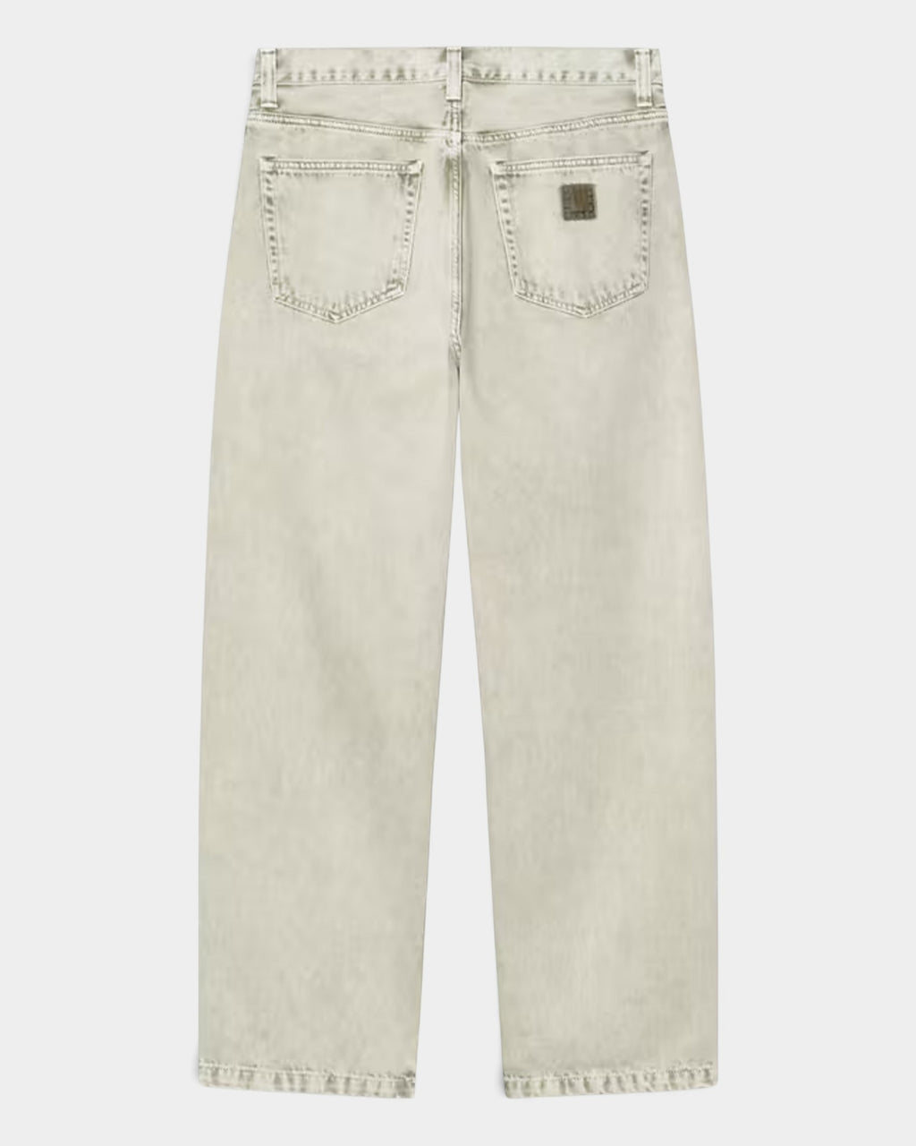 Lockwood Avenue Carhartt Landon stone-dyed heavyweight cotton denim pants in a loose tapered fit, back view.