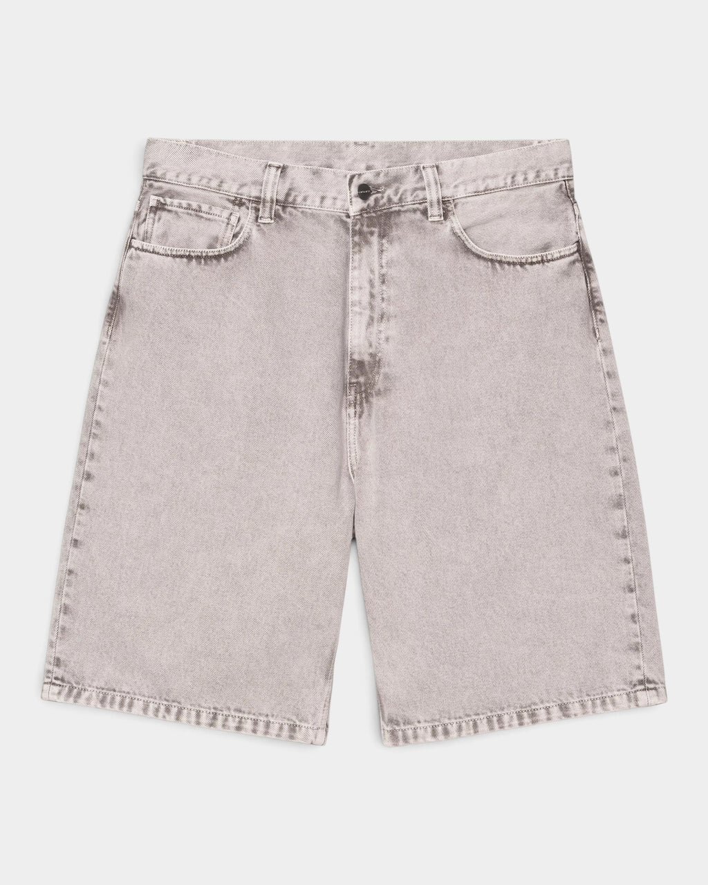 Lockwood Avenue Carhartt Landon denim shorts in shale gray-brown with a vintage faded chalk wash finish.