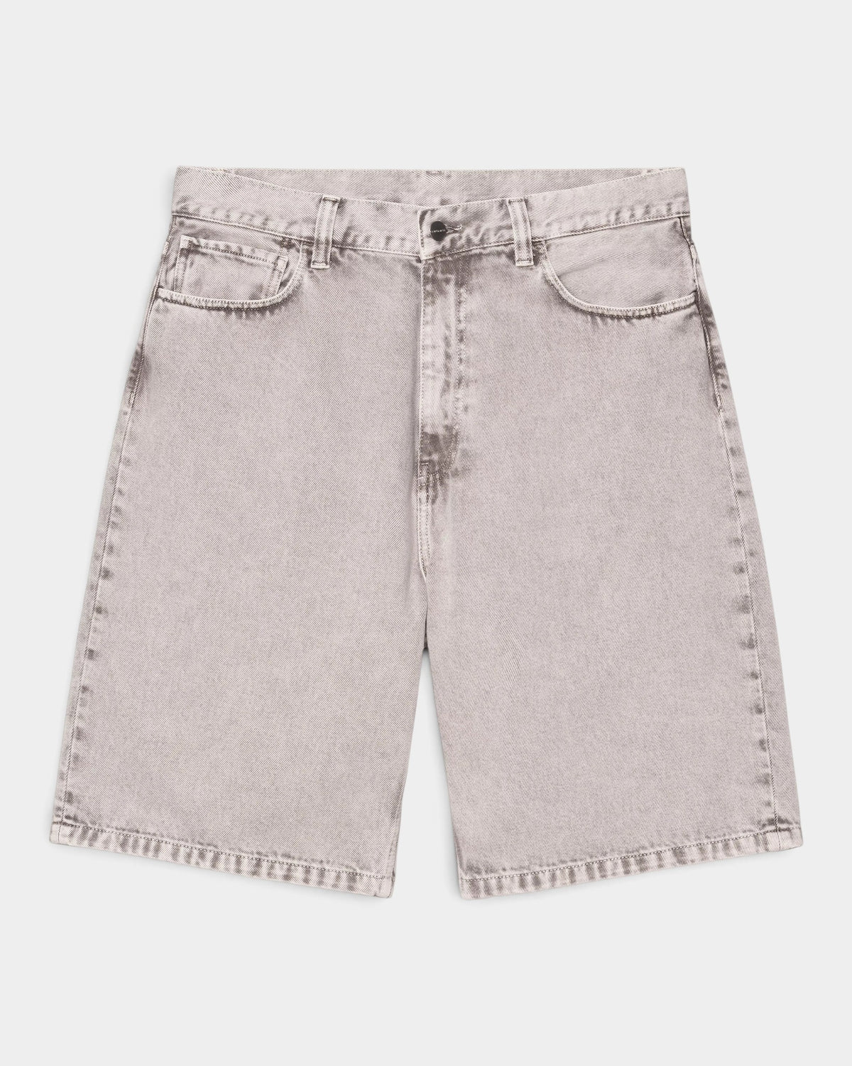 Lockwood Avenue Carhartt Landon denim shorts in shale gray-brown with a vintage faded chalk wash finish.