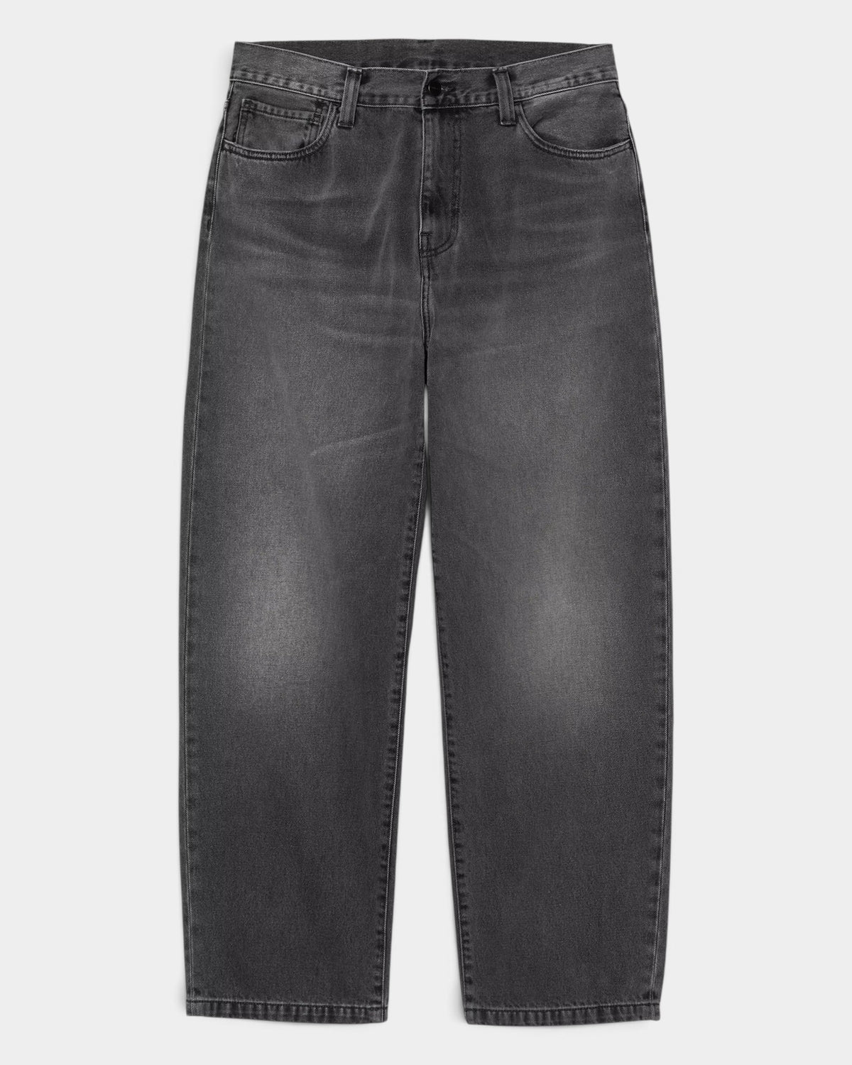 Lockwood Avenue Carhartt Landon pants in faded black bleached denim with a loose tapered fit and mid-rise waist.