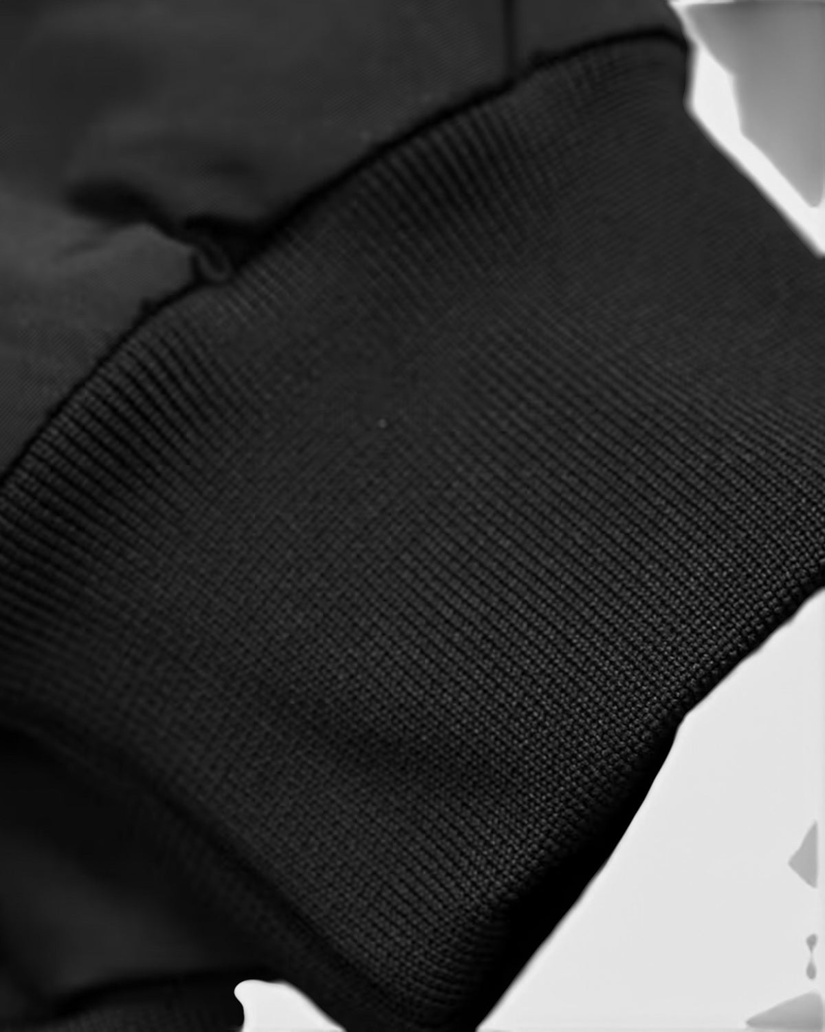 Lockwood Avenue Carhartt Hooded Sail Jacket black nylon rib-knit cuff detail