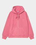 Lockwood Avenue Carhartt Hooded Benton pink heavyweight cotton jersey zip-up hoodie with embroidered script logo
