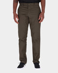 Lockwood Avenue Carhartt Sid slim tapered chinos in olive green cotton-polyester twill worn by a model
