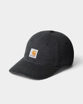 Lockwood Avenue Carhartt canvas cap in washed black with a curved peak and embroidered logo patch.