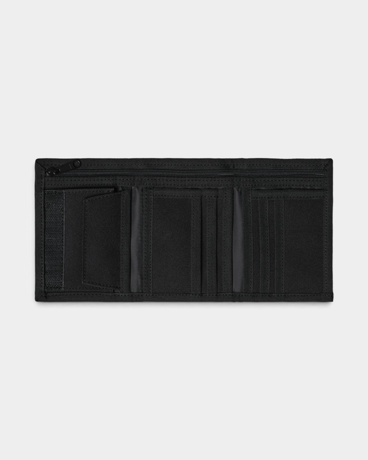 Lockwood Avenue Carhartt WIP Alec wallet in black water-repellent duck canvas with interior card slots and zipper