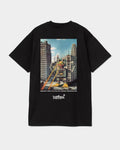 Lockwood Avenue Carhartt WIP black organic cotton t-shirt featuring a large colorful robot graphic on the back