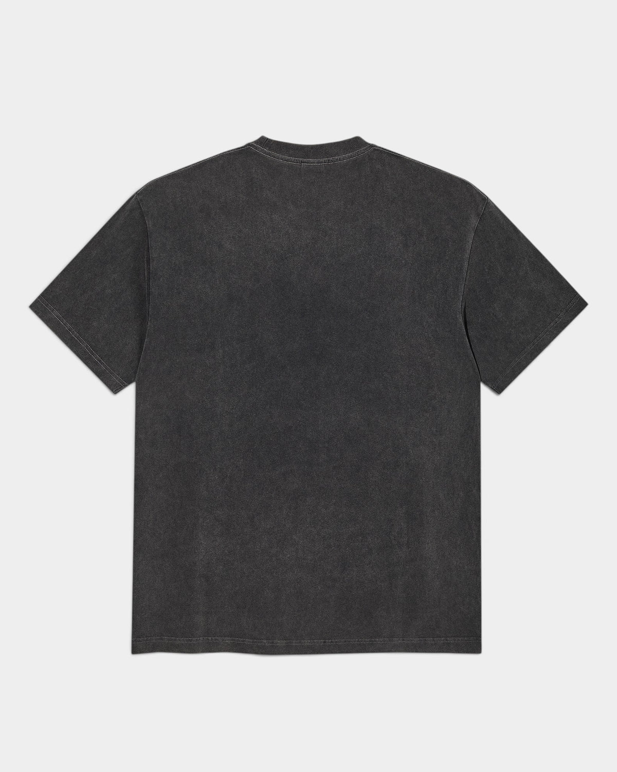 Lockwood Avenue Polar Rabbit T-Shirt in washed charcoal grey cotton with a regular fit and ribbed crew collar