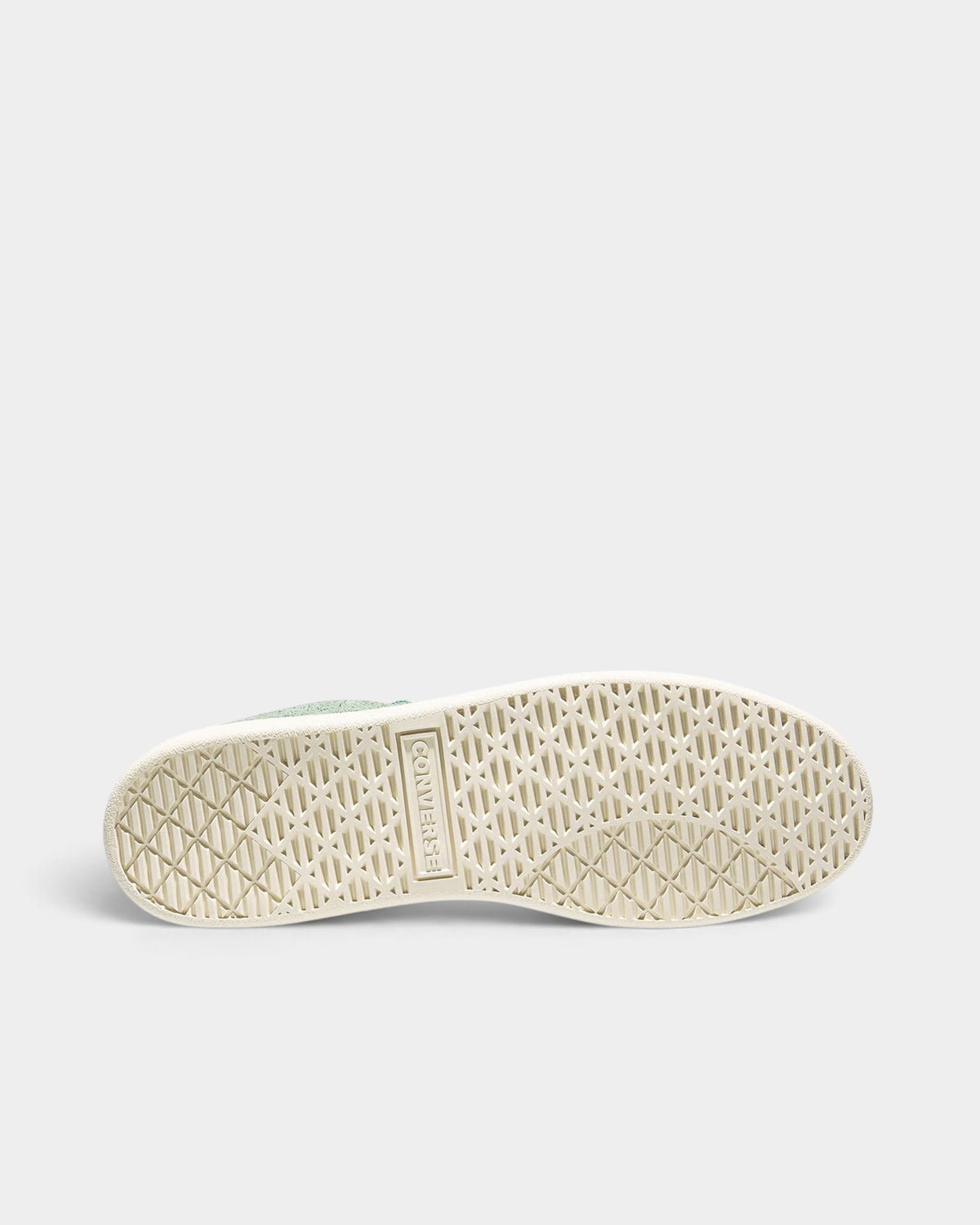 Lockwood Avenue Converse All Star Classic Trainer Ox in sage green suede with a textured gum rubber outsole